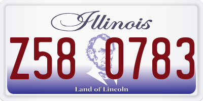 IL license plate Z580783