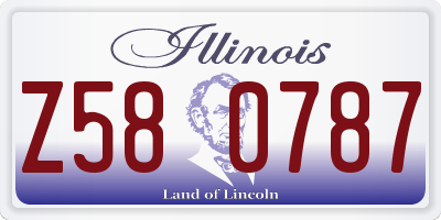 IL license plate Z580787