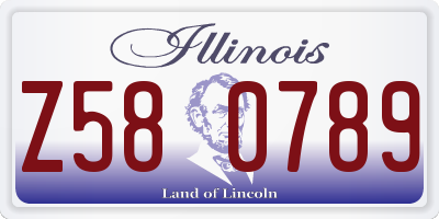 IL license plate Z580789