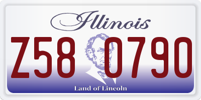 IL license plate Z580790