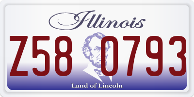 IL license plate Z580793
