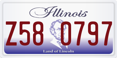 IL license plate Z580797
