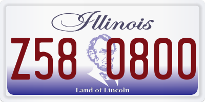 IL license plate Z580800