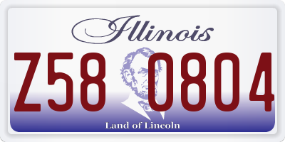 IL license plate Z580804