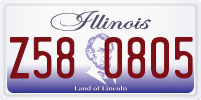 IL license plate Z580805