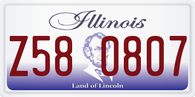 IL license plate Z580807