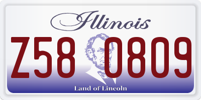 IL license plate Z580809
