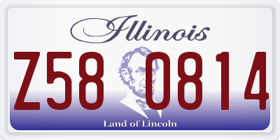 IL license plate Z580814