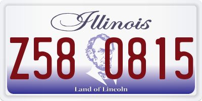 IL license plate Z580815