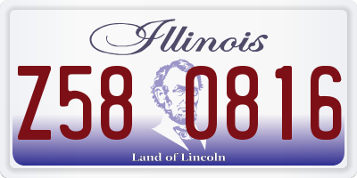 IL license plate Z580816