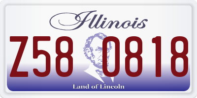 IL license plate Z580818
