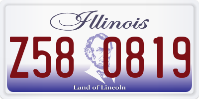 IL license plate Z580819