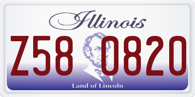 IL license plate Z580820
