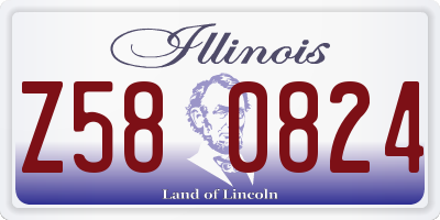 IL license plate Z580824