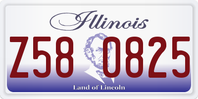 IL license plate Z580825