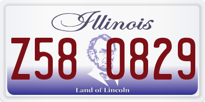 IL license plate Z580829