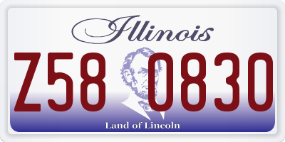 IL license plate Z580830