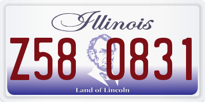 IL license plate Z580831