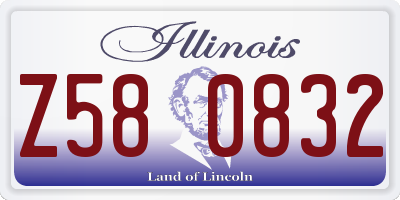 IL license plate Z580832