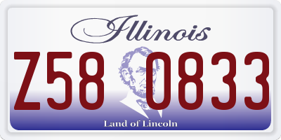 IL license plate Z580833