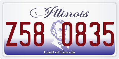 IL license plate Z580835