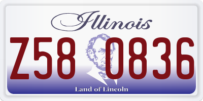 IL license plate Z580836