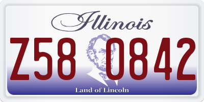 IL license plate Z580842