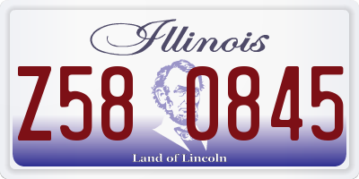 IL license plate Z580845