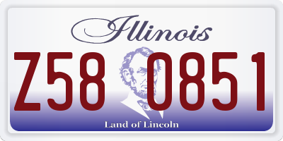IL license plate Z580851