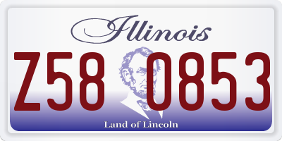 IL license plate Z580853
