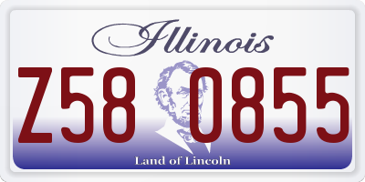 IL license plate Z580855