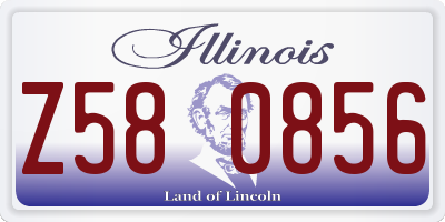 IL license plate Z580856