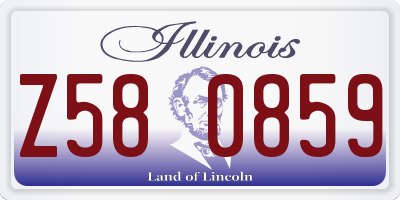 IL license plate Z580859