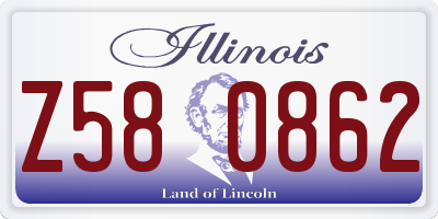 IL license plate Z580862