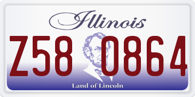 IL license plate Z580864