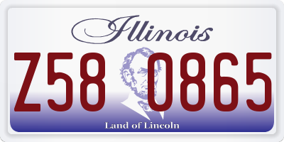 IL license plate Z580865