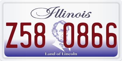 IL license plate Z580866