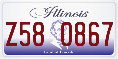 IL license plate Z580867