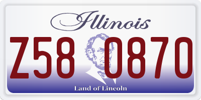 IL license plate Z580870