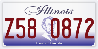 IL license plate Z580872