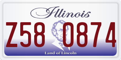 IL license plate Z580874