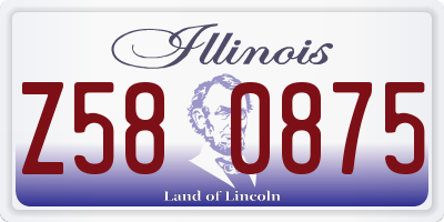 IL license plate Z580875