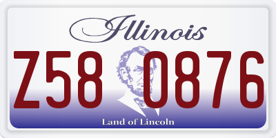 IL license plate Z580876