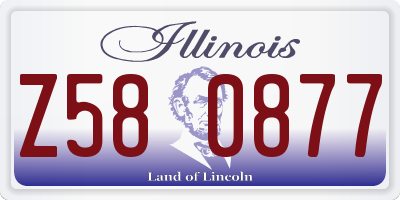 IL license plate Z580877