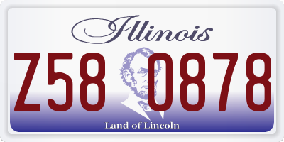 IL license plate Z580878