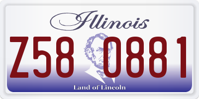 IL license plate Z580881