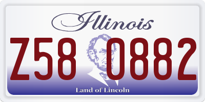 IL license plate Z580882