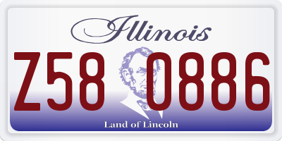 IL license plate Z580886