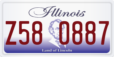 IL license plate Z580887
