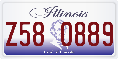 IL license plate Z580889